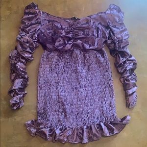 Purple velvet dress